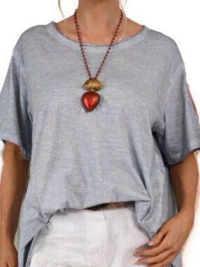 Relaxed Scoop Neck Women's Tee blue